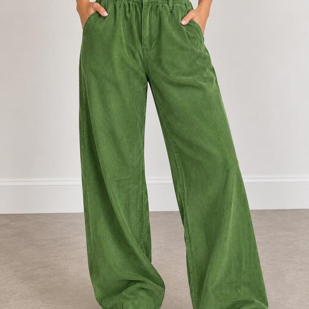 Urban Outfitters Green Corduroy Wide-Leg Pants 💚